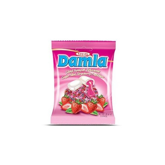 Tayas Damla jahodové cukríky plnené 90g