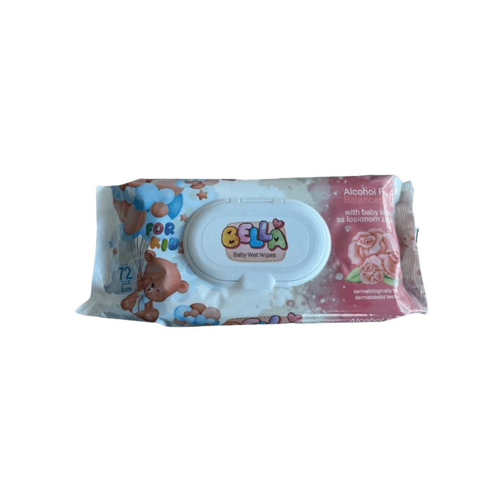 Bella Kids vlhčené utierky 72ks FLIP TOP Bella Kids vlhčené utierky 72ks FLIP TOP