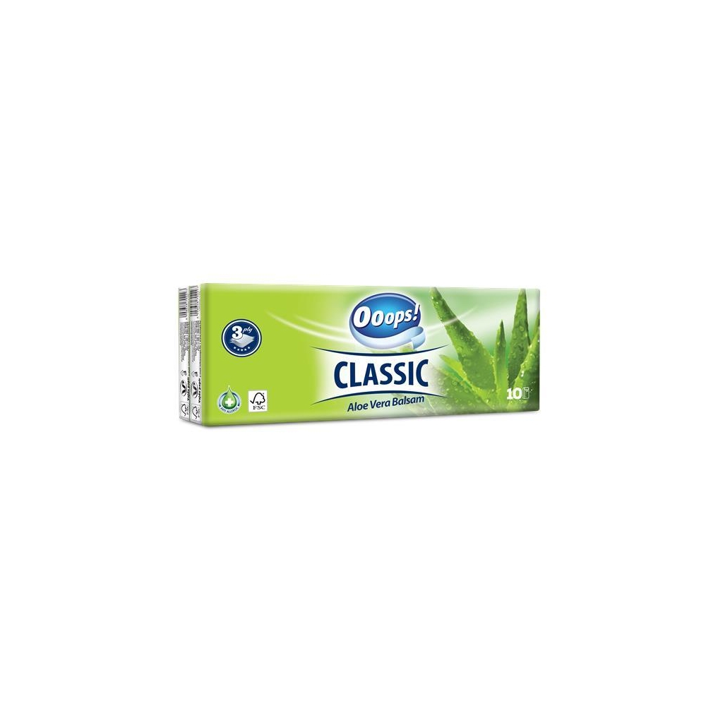 Ooops! Vreckovky Classic Aloe Vera Balsam 10x10/3vrstv. Ooops! Vreckovky Classic Aloe Vera Balsam 10x10/3vrstv.