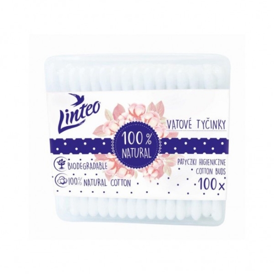 Vatové tyčinky Linteo 100ks box