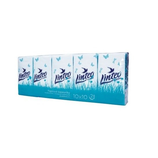 Linteo hygienické vreckovky 2vrstv/10x10ks Classic