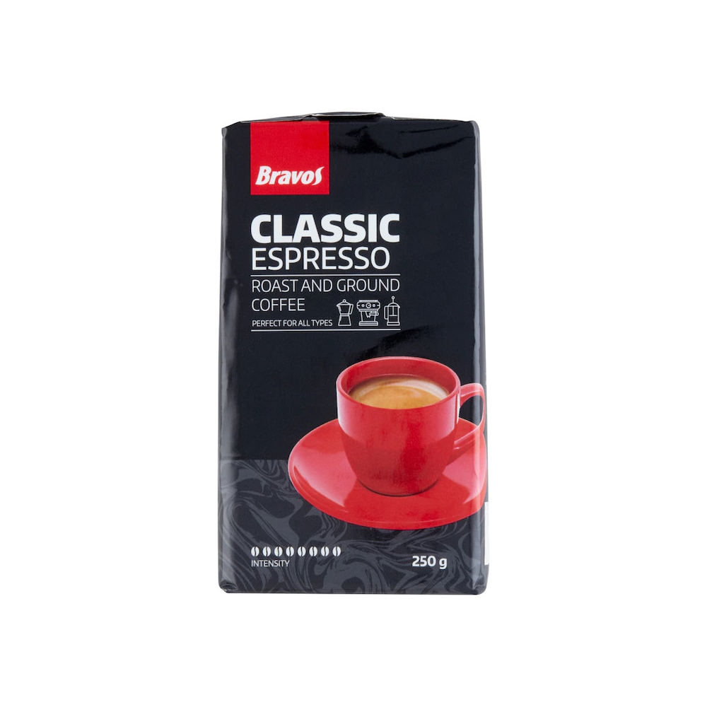 Káva BRAVOS ESPRESSO mletá 250g Káva BRAVOS ESPRESSO mletá 250g