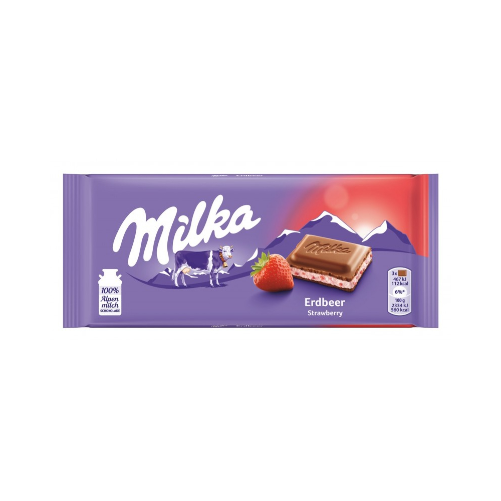 Milka Mliečna čokoláda jahodová 100g Milka Mliečna čokoláda jahodová 100g