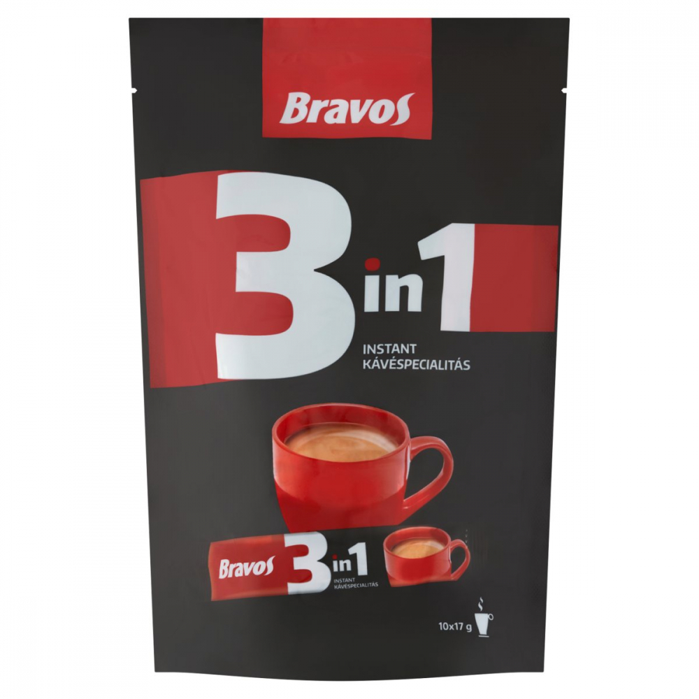 Bravos inštantná kávová špecialita 3in1 10x17g Bravos inštantná kávová špecialita 3in1 10x17g